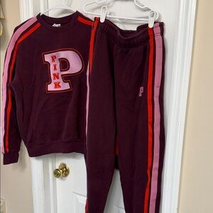 PINK sweatshirt and sweatpants